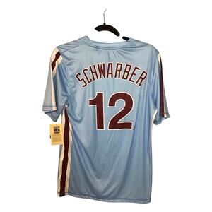 Phillies Kyle Schwarber jersey powder blue styling maroon Letters Sz 18/20 NWT